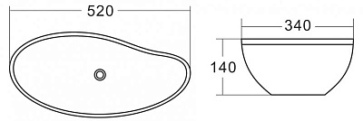 Раковина BelBagno BB1362 накладная