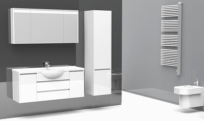 Тумба с раковиной Aquanet Лайн 120