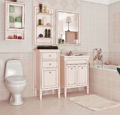 Тумба с раковиной Caprigo Альбион 80 BIANCO Antico
