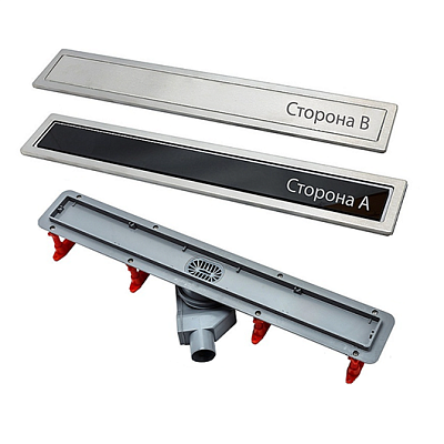 Confluo Premium With Black Glass Line 650 Линейный трап PESTAN