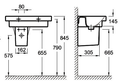 Раковина Jacob Delafon Odeon Up E4758G-00 (L)