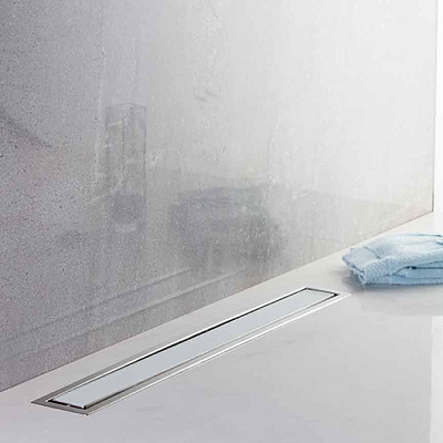 Confluo Premium With White Glass Line 550 Линейный трап PESTAN