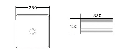 Раковина BelBagno BB1407 накладная