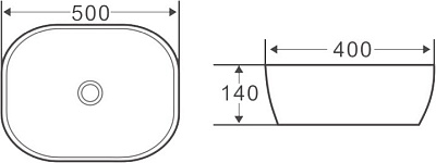 Раковина BelBagno BB1302-H301 накладная