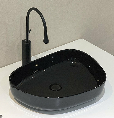 Раковина BelBagno BB1435-NERO накладная