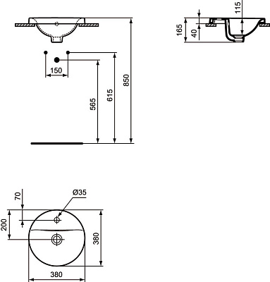 Раковина Ideal Standard Connect E504101