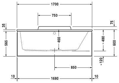 Акриловая ванна Duravit DuraStyle 700297