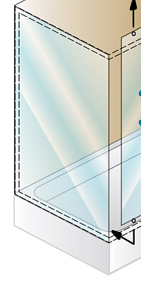 Душевая перегородка Kolpa San Q-line TS 70