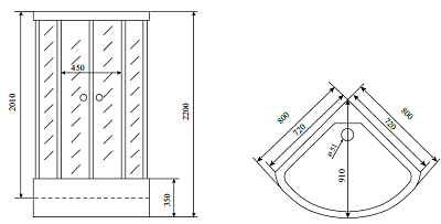 Душевая кабина Timo Standard T-1180