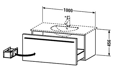 Тумба с раковиной Duravit X-Large 100 темный каштан