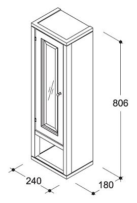 Шкаф Caprigo Альбион 240 BIANCO Light Vintage R