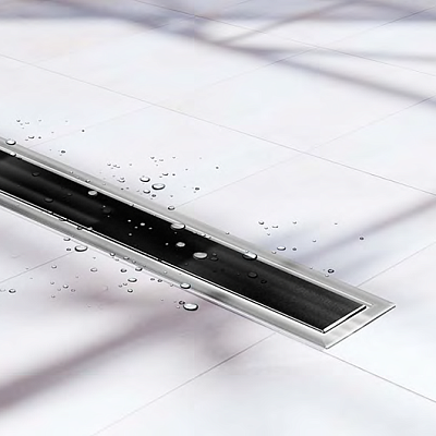 Confluo Premium With Black Glass Line 750 Линейный трап PESTAN