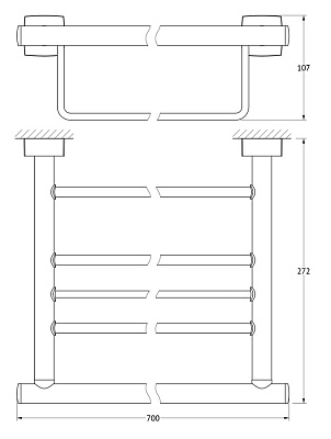 Полка FBS Esperado ESP 043 для полотенец 70 см