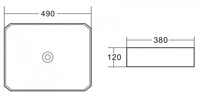 Раковина BelBagno BB1386 накладная