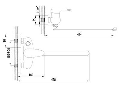 Смеситель Lemark Status LM4417C универсальный