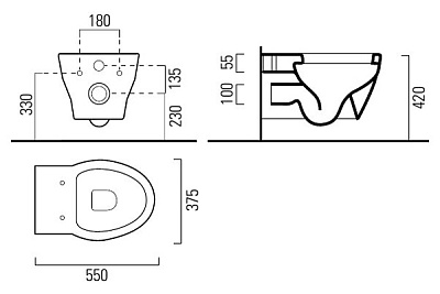 Унитаз подвесной GSI Panorama 661211