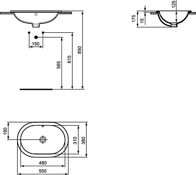 Раковина Ideal Standard Connect E504801