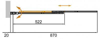Шторка для ванны Cezares SLIDER-A-VF-11-90/145-C-Cr