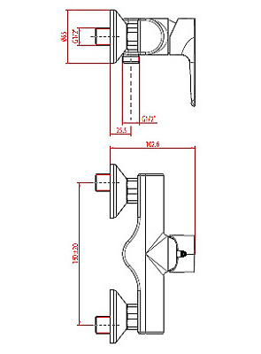 Смеситель Gattoni H2OMIX 3000 3025С0 для душа