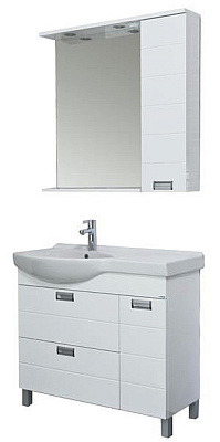 Тумба с раковиной Aquanet Сити 90 белая L