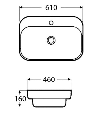 Раковина BelBagno BB6052 накладная