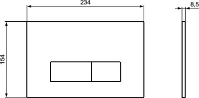 Механическая панель смыва Ideal Standard Oleas M2 R0121A6