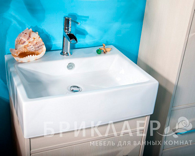 Тумба с раковиной Бриклаер Чили 55 светлая лиственница