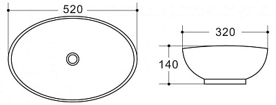 Раковина BelBagno BB1147 накладная