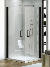 Душевая шторка New Trendy Negra Platinum 90х80 см