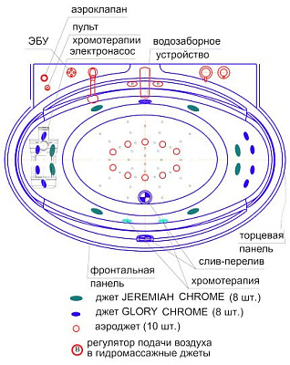 Акриловая ванна Радомир Лагуна luxe