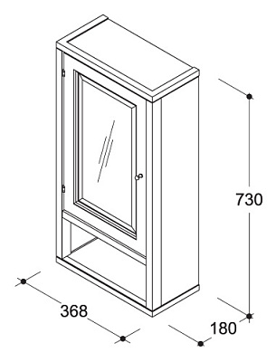 Шкаф Caprigo Джардин 360 BIANCO Light Vintage L